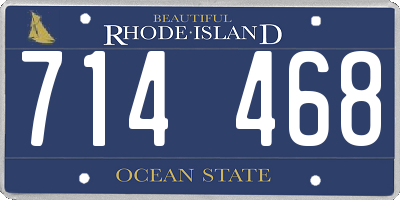 RI license plate 714468