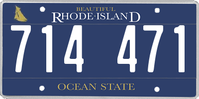 RI license plate 714471