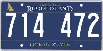 RI license plate 714472