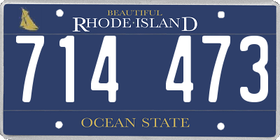 RI license plate 714473