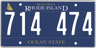 RI license plate 714474