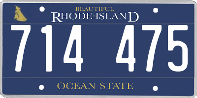 RI license plate 714475