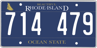 RI license plate 714479