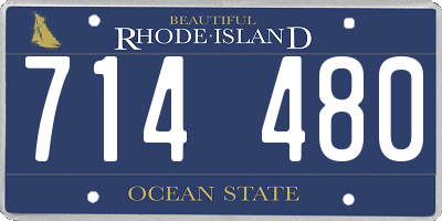 RI license plate 714480