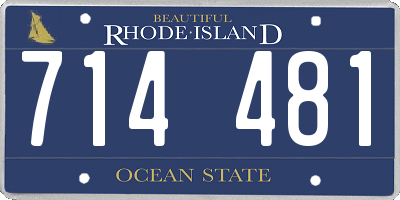 RI license plate 714481