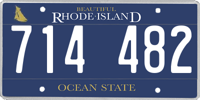 RI license plate 714482