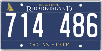 RI license plate 714486