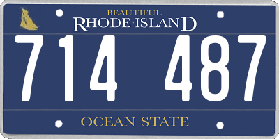 RI license plate 714487