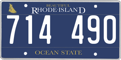 RI license plate 714490