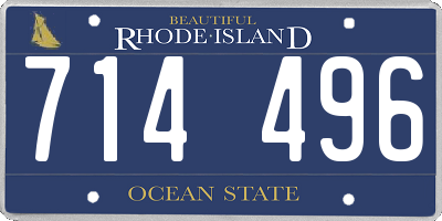 RI license plate 714496
