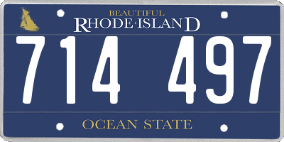 RI license plate 714497