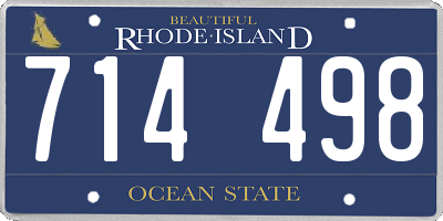 RI license plate 714498