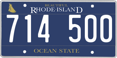RI license plate 714500