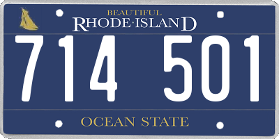 RI license plate 714501