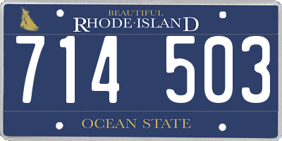 RI license plate 714503