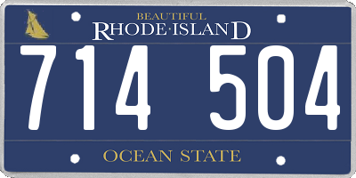 RI license plate 714504