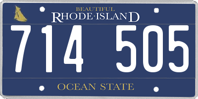 RI license plate 714505