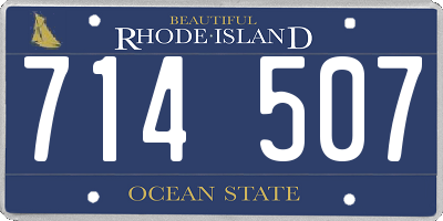 RI license plate 714507