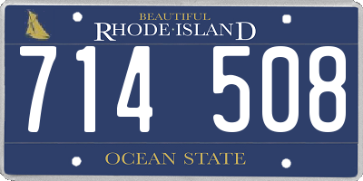 RI license plate 714508