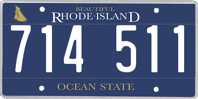 RI license plate 714511