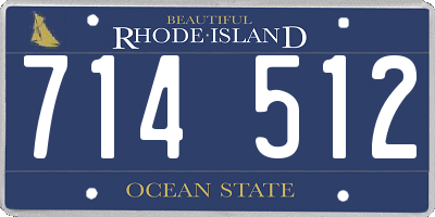 RI license plate 714512