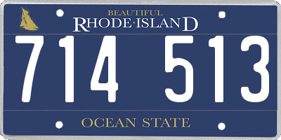 RI license plate 714513