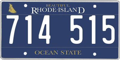 RI license plate 714515