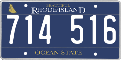 RI license plate 714516
