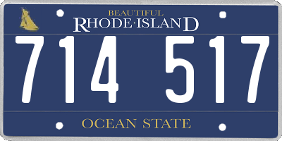 RI license plate 714517