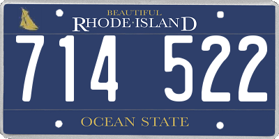 RI license plate 714522
