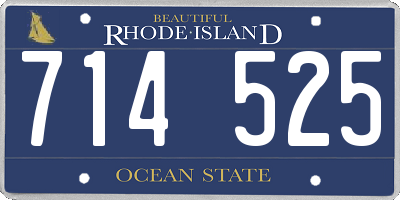 RI license plate 714525