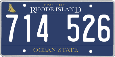 RI license plate 714526