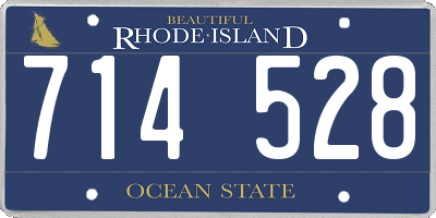 RI license plate 714528