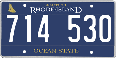 RI license plate 714530