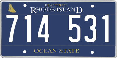 RI license plate 714531