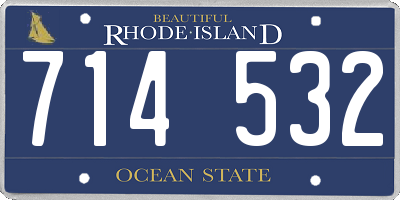 RI license plate 714532