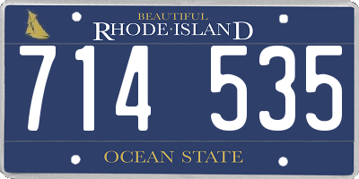 RI license plate 714535