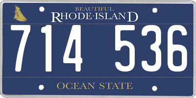 RI license plate 714536