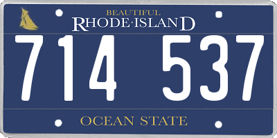 RI license plate 714537