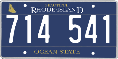 RI license plate 714541