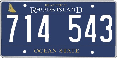RI license plate 714543