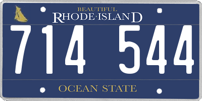 RI license plate 714544