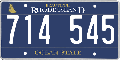 RI license plate 714545