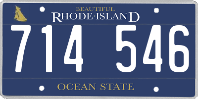 RI license plate 714546