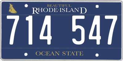 RI license plate 714547