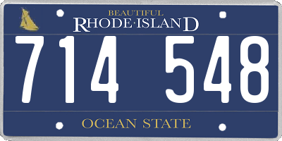 RI license plate 714548