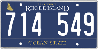 RI license plate 714549