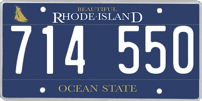 RI license plate 714550