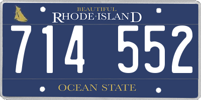 RI license plate 714552