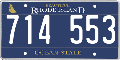 RI license plate 714553